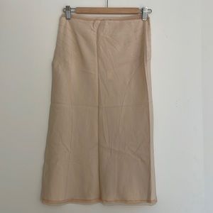 Marc Jacobs blush silk midi skirt